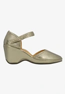 shop orva metallic wedge mary jane heel
