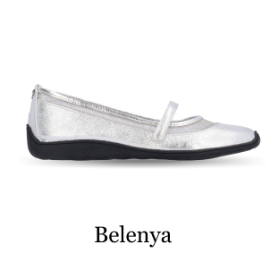 shop belenya sporty metallic mary jane flat