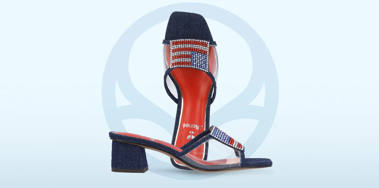shop spangle rhinestone american flag denim slide sandal