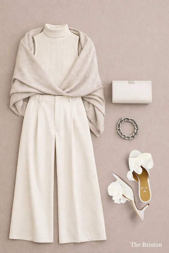 SHOP BRISTON WHITE SATIN FLORAL SLIDE